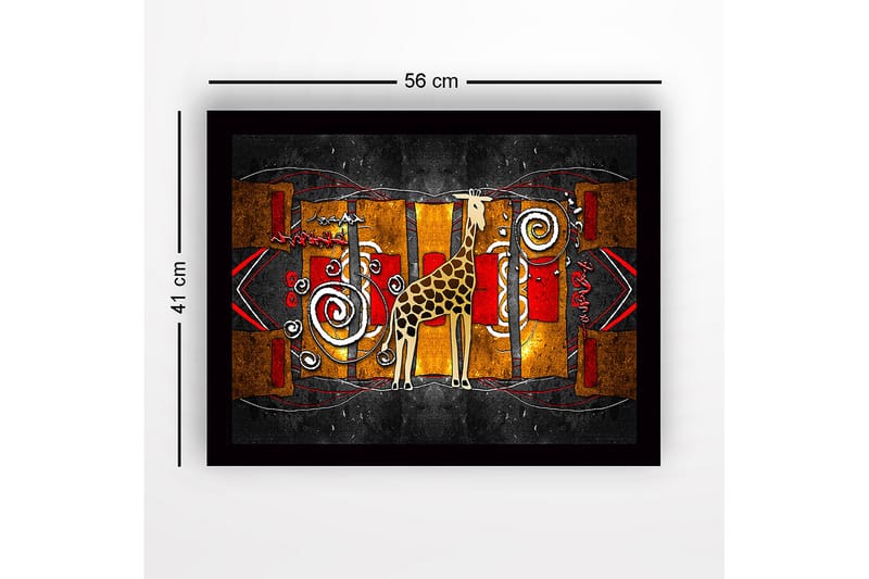 Dekorativ Inramad MDF-målning 41x56 cm - Flerfärgad - Inredning - Tavlor & konst