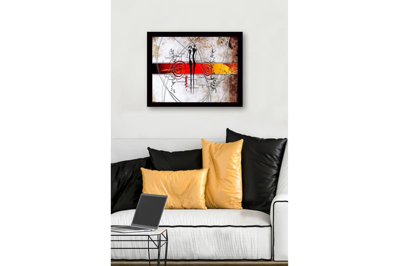 Dekorativ Inramad MDF-målning 41x56 cm - Flerfärgad - Inredning - Tavlor & konst