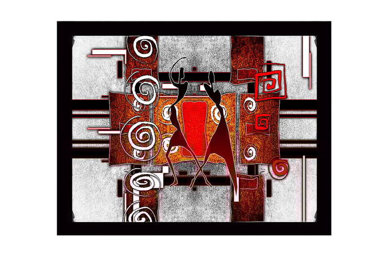 Dekorativ Inramad MDF-målning 41x56 cm - Flerfärgad - Inredning - Tavlor & konst