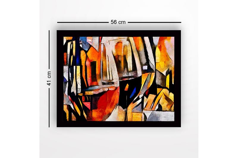 Dekorativ Inramad MDF-målning 41x56 cm - Flerfärgad - Inredning - Tavlor & konst