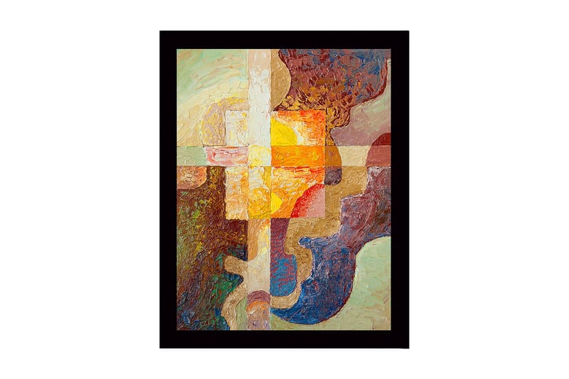 Dekorativ Inramad MDF-målning 41x56 cm - Flerfärgad - Inredning - Tavlor & konst