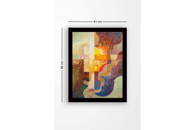 Dekorativ Inramad MDF-målning 41x56 cm - Flerfärgad - Inredning - Tavlor & konst