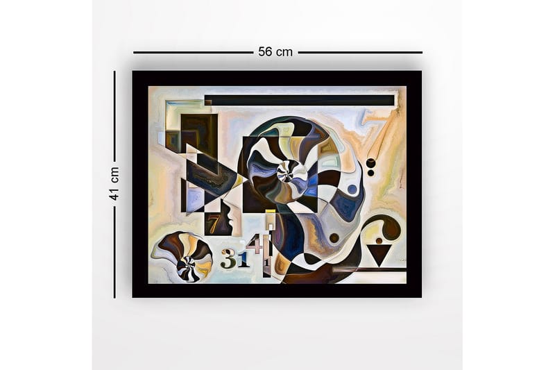 Dekorativ Inramad MDF-målning 41x56 cm - Flerfärgad - Inredning - Tavlor & konst