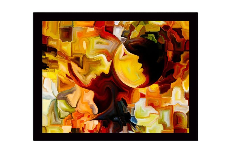 Dekorativ Inramad MDF-målning 41x56 cm - Flerfärgad - Inredning - Tavlor & konst