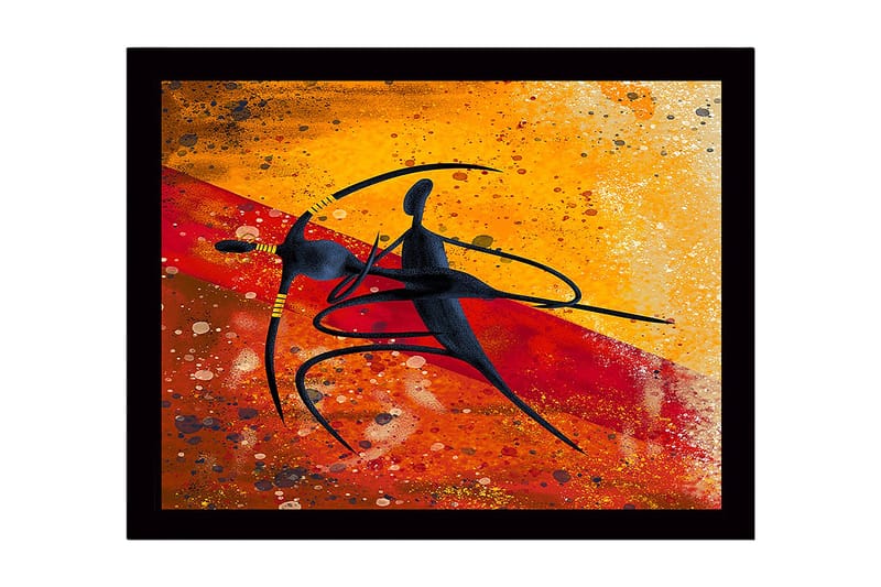 Dekorativ Inramad MDF-målning 41x56 cm - Flerfärgad - Inredning - Tavlor & konst