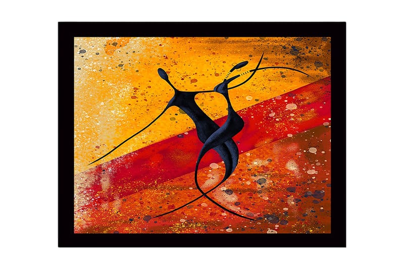 Dekorativ Inramad MDF-målning 41x56 cm - Flerfärgad - Inredning - Tavlor & konst