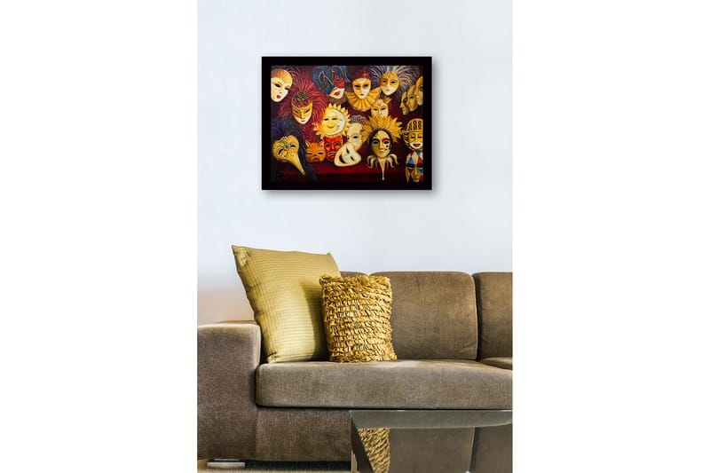 Dekorativ Inramad MDF-målning 41x56 cm - Flerfärgad - Inredning - Tavlor & konst