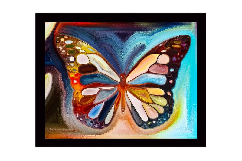 Dekorativ Inramad MDF-målning 41x56 cm, Flerfärgad