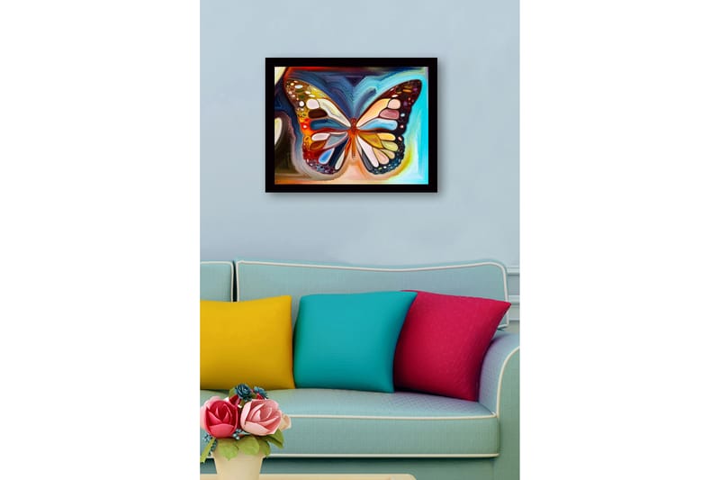 Dekorativ Inramad MDF-målning 41x56 cm - Flerfärgad - Inredning - Tavlor & konst