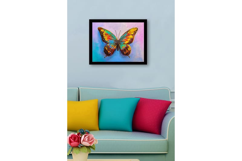 Dekorativ Inramad MDF-målning 41x56 cm - Flerfärgad - Inredning - Tavlor & konst