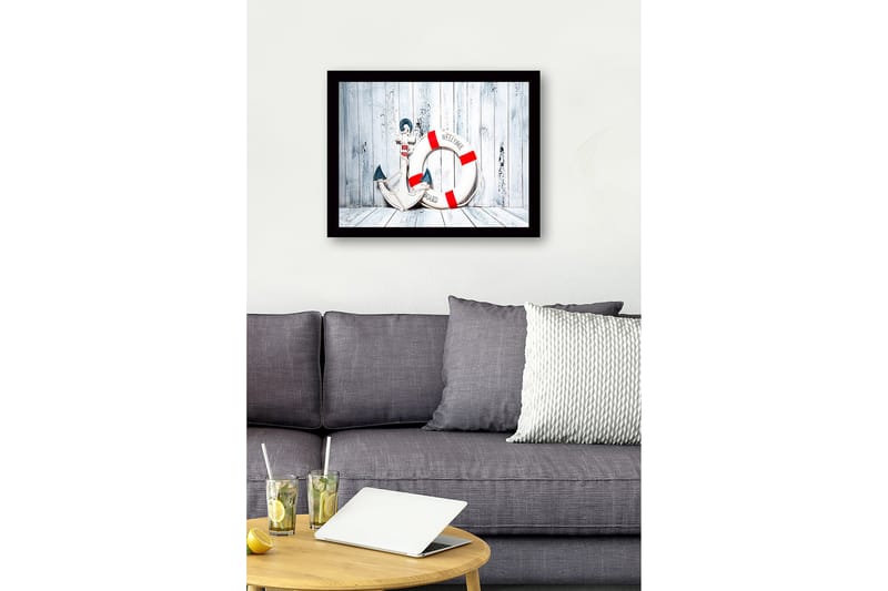 Dekorativ Inramad MDF-målning 41x56 cm - Flerfärgad - Inredning - Tavlor & konst