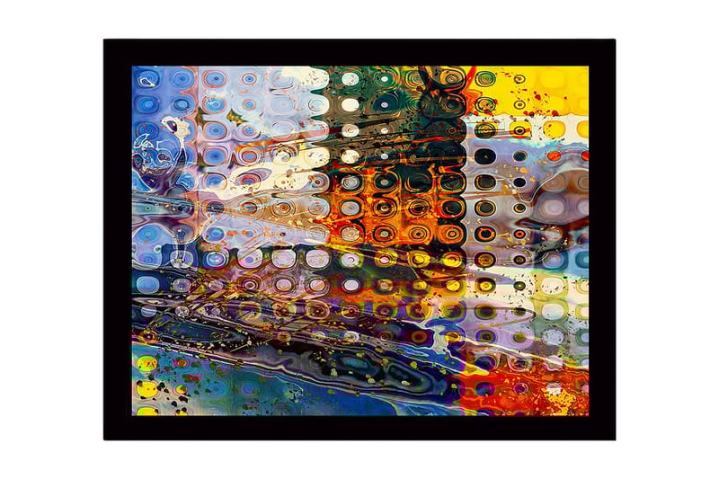 Dekorativ Inramad MDF-målning 41x56 cm - Flerfärgad - Inredning - Tavlor & konst