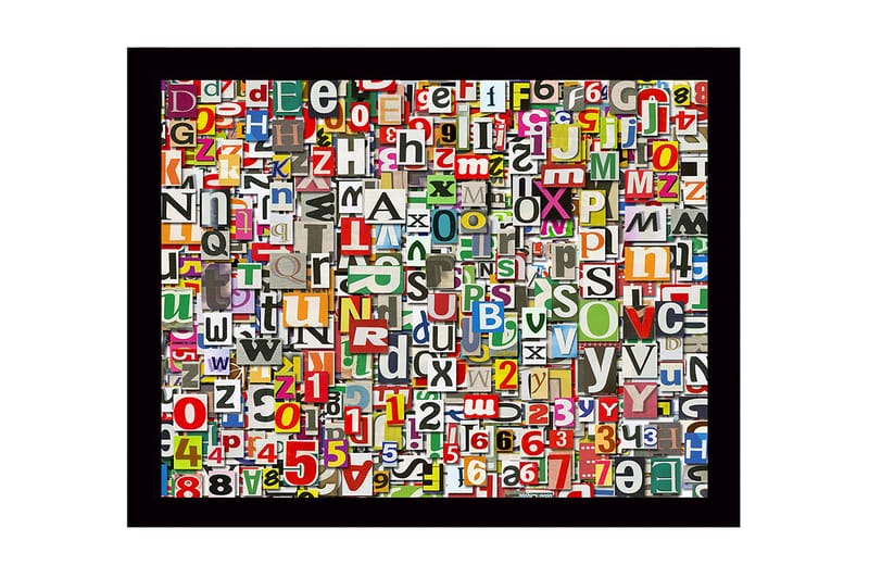 Dekorativ Inramad MDF-målning 41x56 cm - Flerfärgad - Inredning - Tavlor & konst