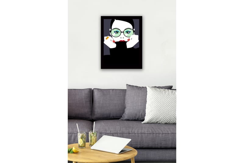 Dekorativ Inramad MDF-målning 41x56 cm - Flerfärgad - Inredning - Tavlor & konst
