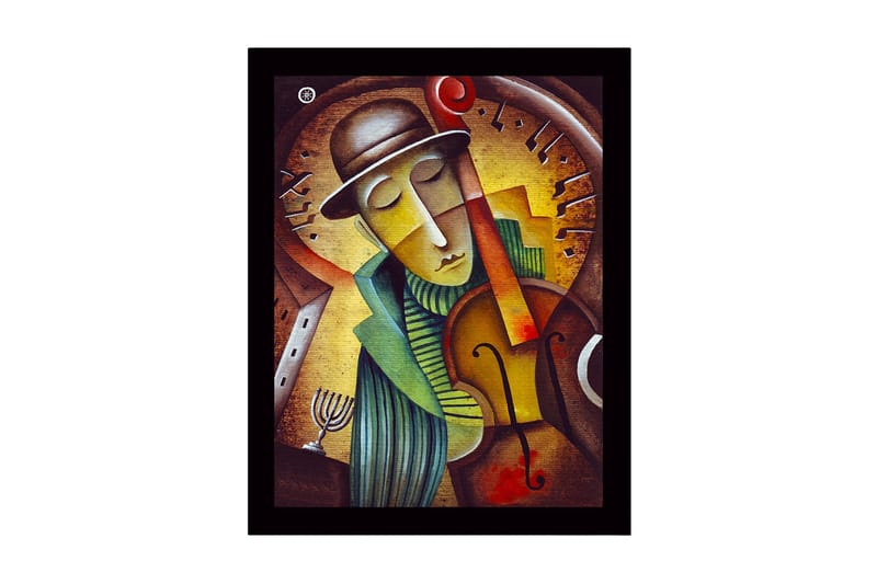Dekorativ Inramad MDF-målning 41x56 cm - Flerfärgad - Inredning - Tavlor & konst