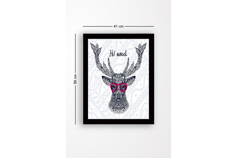 Dekorativ Inramad MDF-målning 41x56 cm - Flerfärgad - Inredning - Tavlor & konst