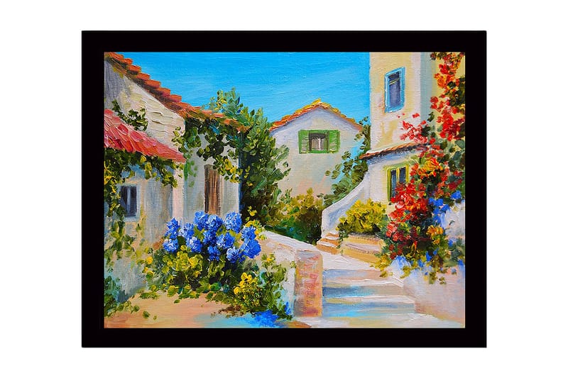 Dekorativ Inramad MDF-målning 41x56 cm - Flerfärgad - Inredning - Tavlor & konst