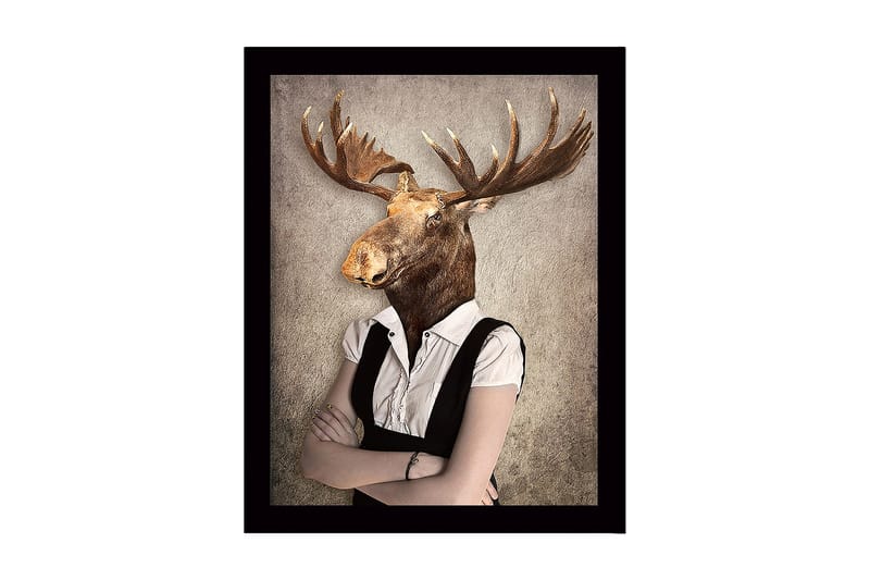 Dekorativ Inramad MDF-målning 41x56 cm, Flerfärgad