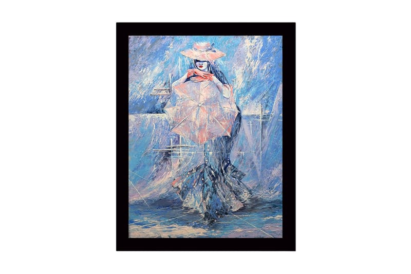 Dekorativ Inramad MDF-målning 41x56 cm - Flerfärgad - Inredning - Tavlor & konst