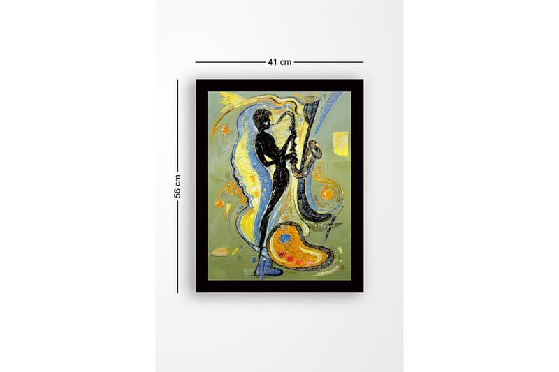Dekorativ Inramad MDF-målning 41x56 cm - Flerfärgad - Inredning - Tavlor & konst