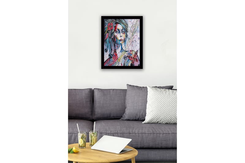 Dekorativ Inramad MDF-målning 41x56 cm - Flerfärgad - Inredning - Tavlor & konst