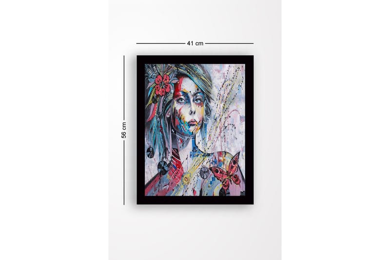 Dekorativ Inramad MDF-målning 41x56 cm - Flerfärgad - Inredning - Tavlor & konst