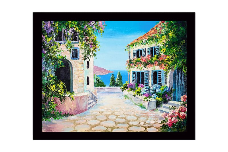 Dekorativ Inramad MDF-målning 41x56 cm - Flerfärgad - Inredning - Tavlor & konst