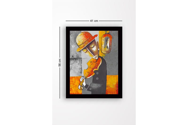Dekorativ Inramad MDF-målning 41x56 cm - Flerfärgad - Inredning - Tavlor & konst