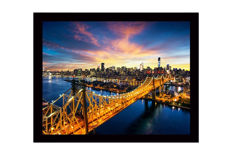 Dekorativ Inramad MDF-målning 41x56 cm, Flerfärgad