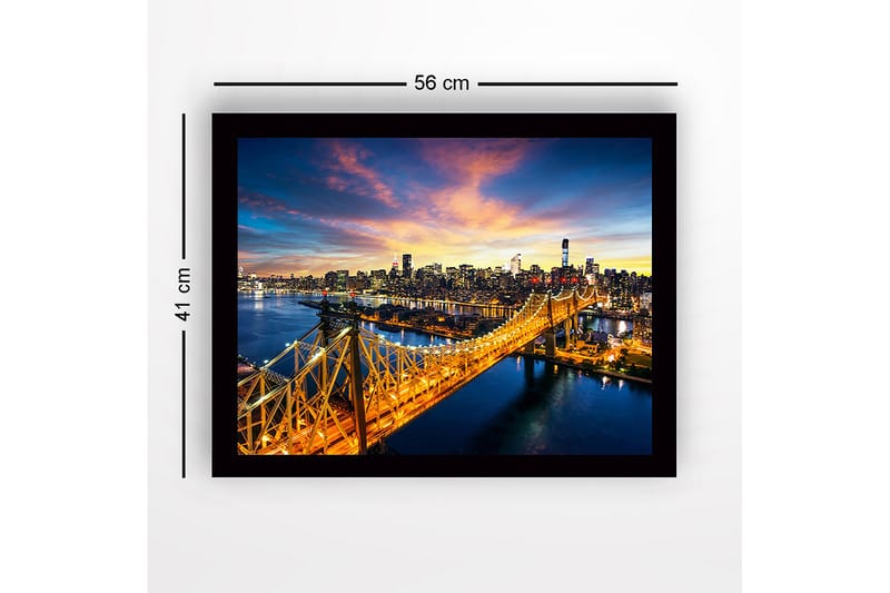 Dekorativ Inramad MDF-målning 41x56 cm - Flerfärgad - Inredning - Tavlor & konst