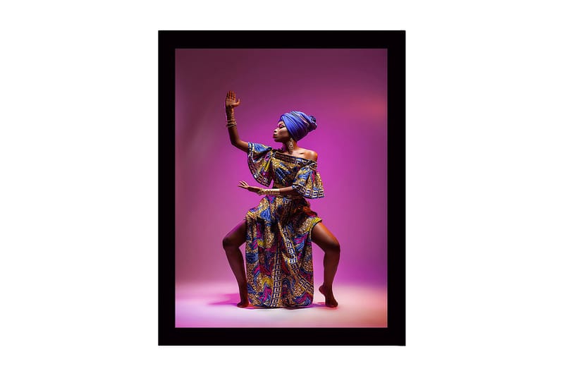 Dekorativ Inramad MDF-målning 41x56 cm, Flerfärgad