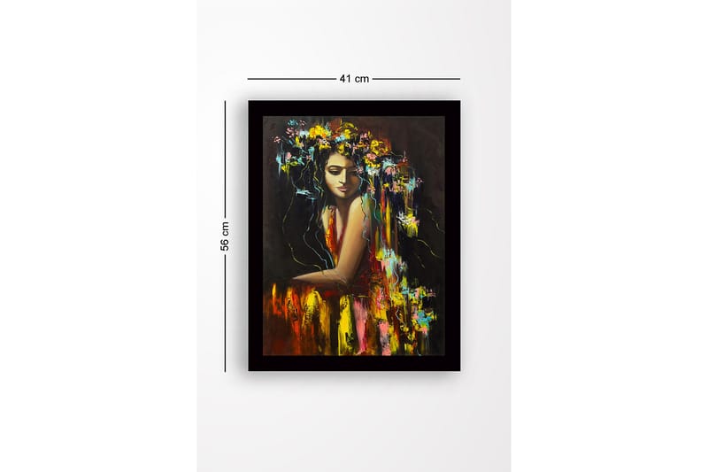 Dekorativ Inramad MDF-målning 41x56 cm - Flerfärgad - Inredning - Tavlor & konst