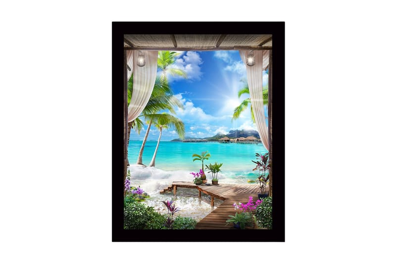 Dekorativ Inramad MDF-målning 41x56 cm, Flerfärgad