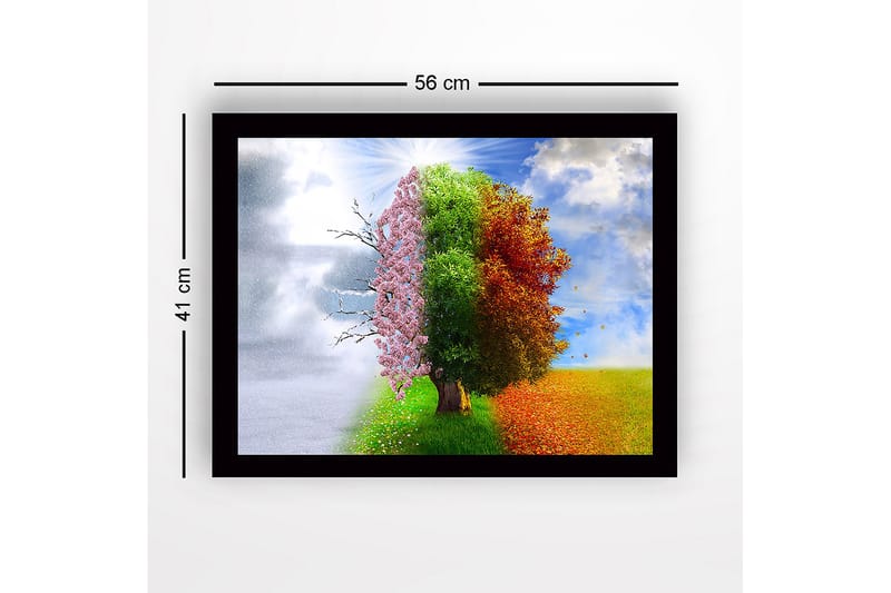 Dekorativ Inramad MDF-målning 41x56 cm - Flerfärgad - Inredning - Tavlor & konst