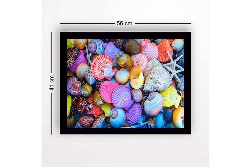 Dekorativ Inramad MDF-målning 41x56 cm - Flerfärgad - Inredning - Tavlor & konst