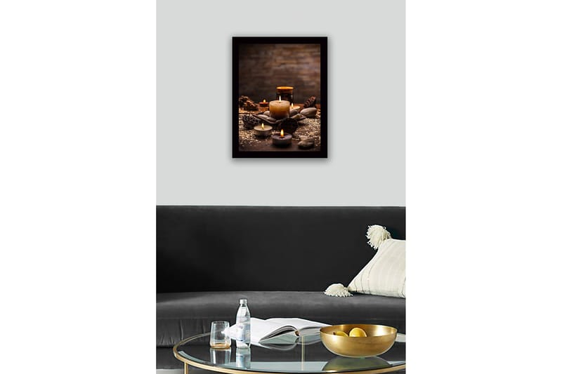 Dekorativ Inramad MDF-målning 41x56 cm - Flerfärgad - Inredning - Tavlor & konst