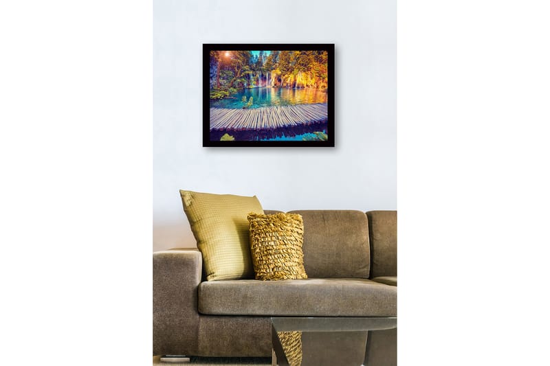 Dekorativ Inramad MDF-målning 41x56 cm - Flerfärgad - Inredning - Tavlor & konst