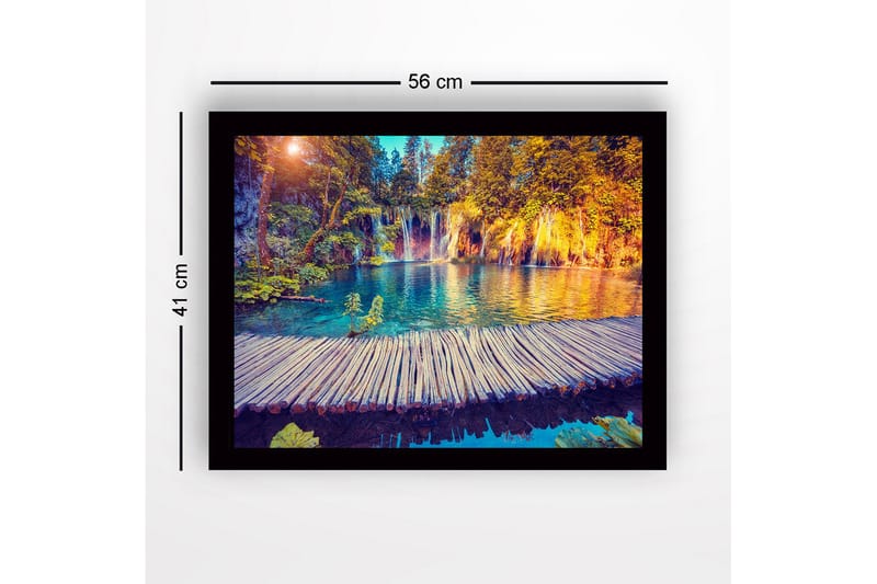 Dekorativ Inramad MDF-målning 41x56 cm - Flerfärgad - Inredning - Tavlor & konst