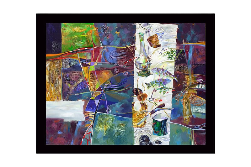 Dekorativ Inramad MDF-målning 41x56 cm - Flerfärgad - Inredning - Tavlor & konst