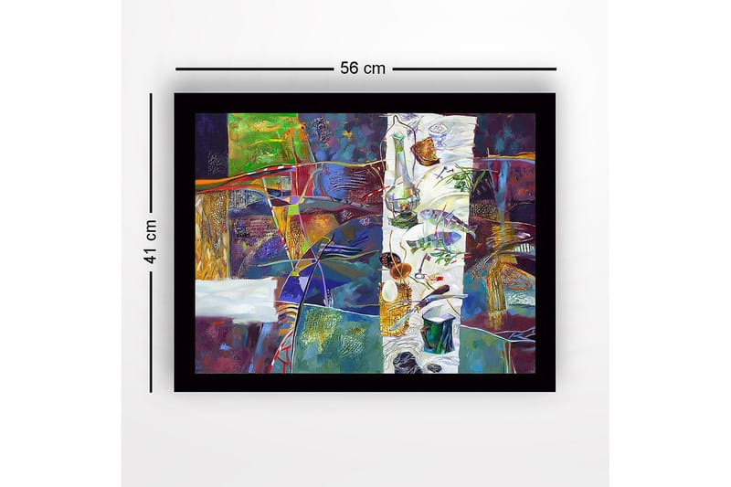 Dekorativ Inramad MDF-målning 41x56 cm - Flerfärgad - Inredning - Tavlor & konst