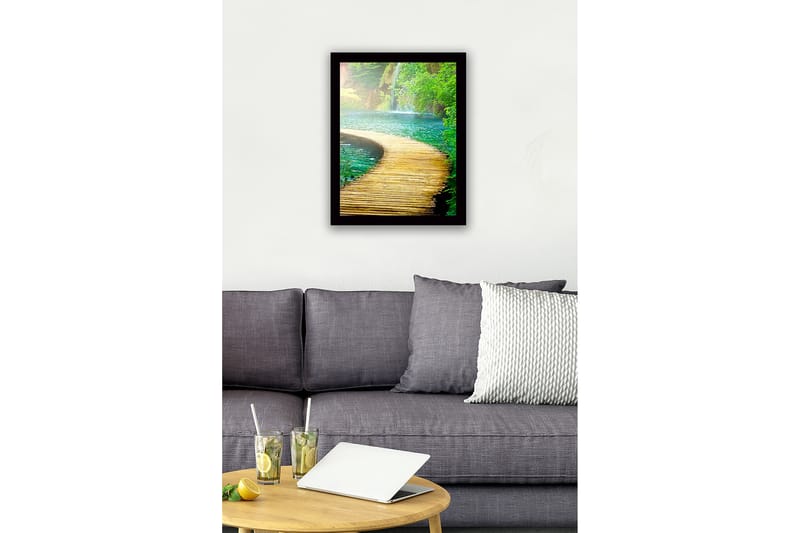 Dekorativ Inramad MDF-målning 41x56 cm - Flerfärgad - Inredning - Tavlor & konst