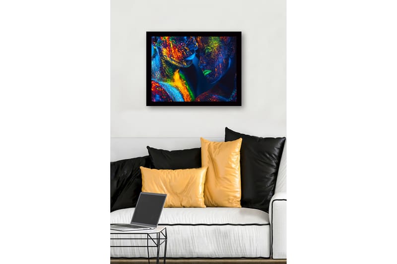 Dekorativ Inramad MDF-målning 41x56 cm - Flerfärgad - Inredning - Tavlor & konst
