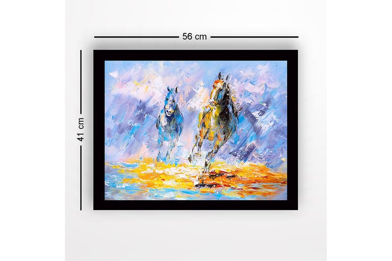 Dekorativ Inramad MDF-målning 41x56 cm - Flerfärgad - Inredning - Tavlor & konst
