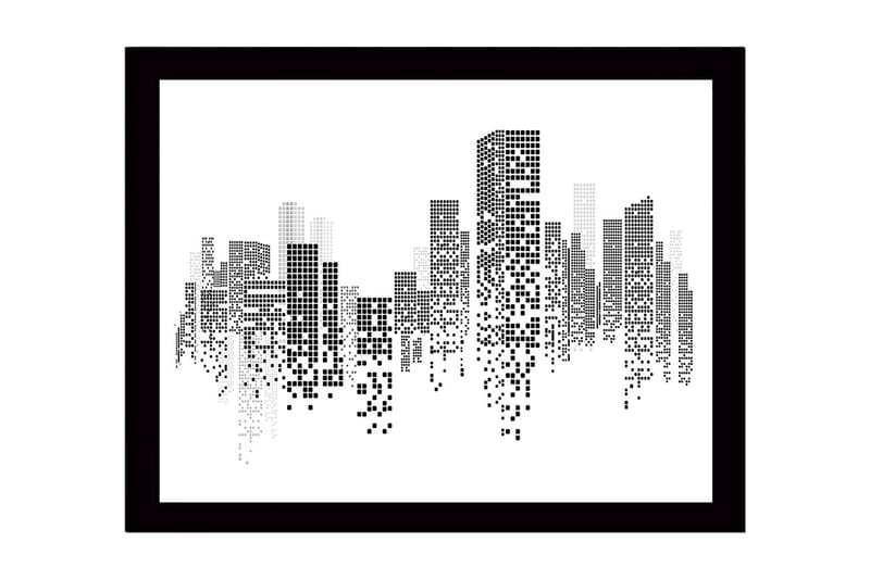 Dekorativ Inramad MDF-målning 41x56 cm - Flerfärgad - Inredning - Tavlor & konst