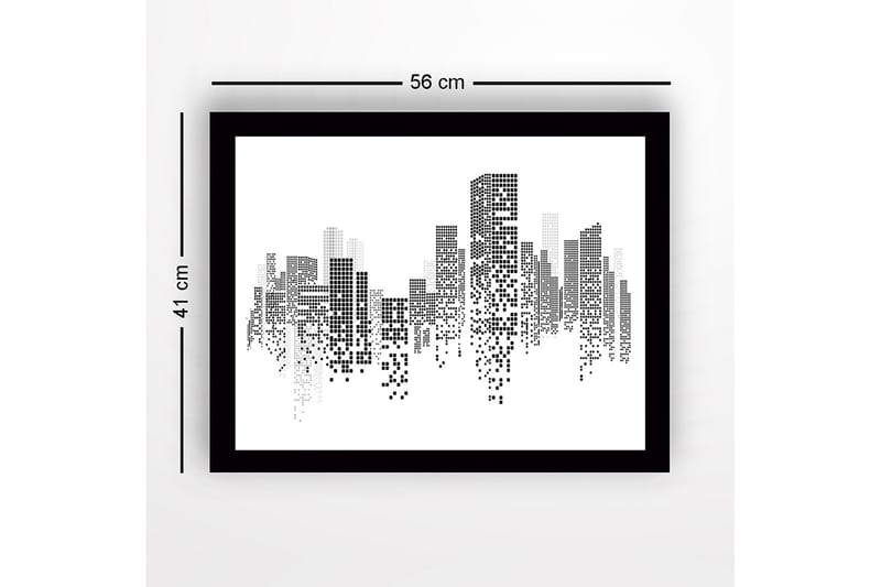 Dekorativ Inramad MDF-målning 41x56 cm - Flerfärgad - Inredning - Tavlor & konst