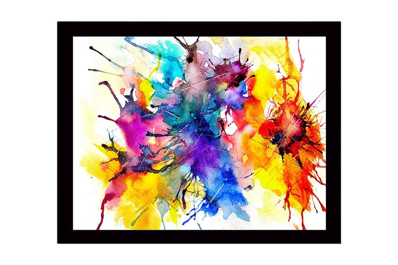 Dekorativ Inramad MDF-målning 41x56 cm - Flerfärgad - Inredning - Tavlor & konst