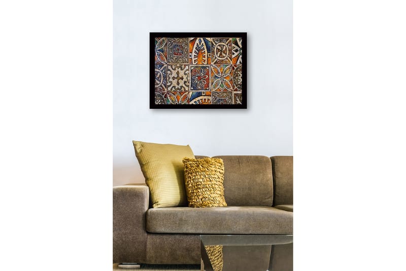 Dekorativ Inramad MDF-målning 41x56 cm - Flerfärgad - Inredning - Tavlor & konst