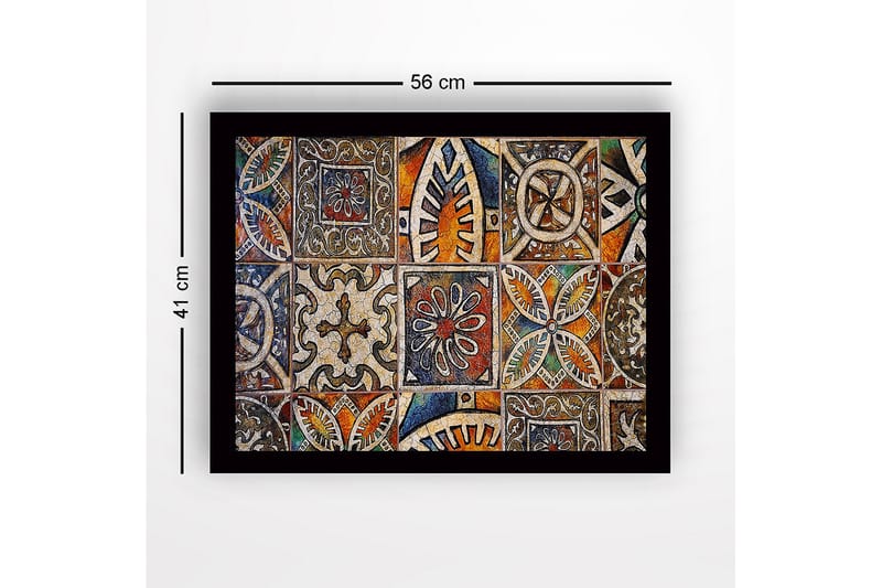 Dekorativ Inramad MDF-målning 41x56 cm - Flerfärgad - Inredning - Tavlor & konst
