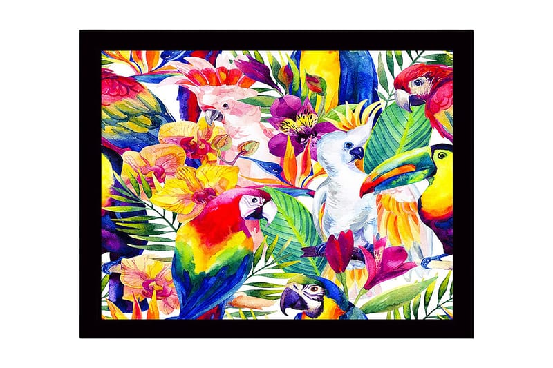 Dekorativ Inramad MDF-målning 41x56 cm - Flerfärgad - Inredning - Tavlor & konst