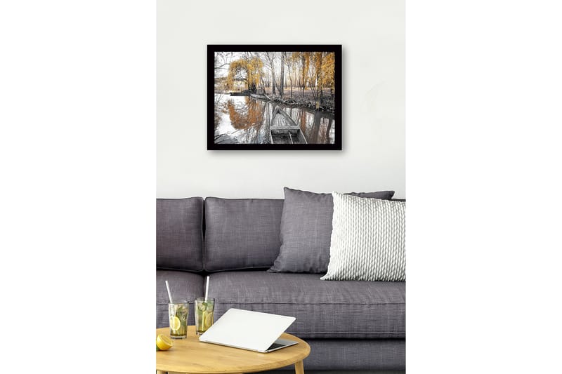Dekorativ Inramad MDF-målning 41x56 cm - Flerfärgad - Inredning - Tavlor & konst